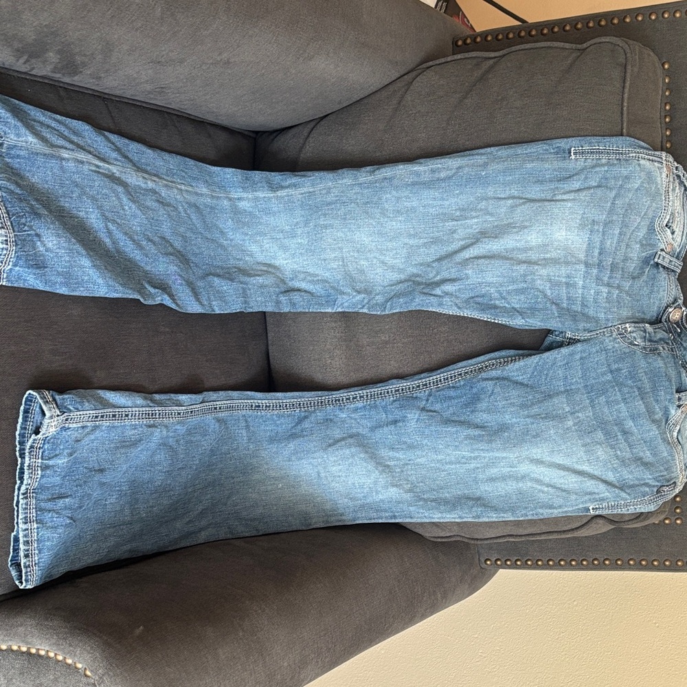 Silver Jeans Blue Bootcut Denim with Natural Fading